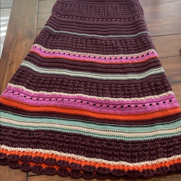 NWT Maeve by anthropology Crochet Midi boho Skirt brown size small - Picture 12 of 17